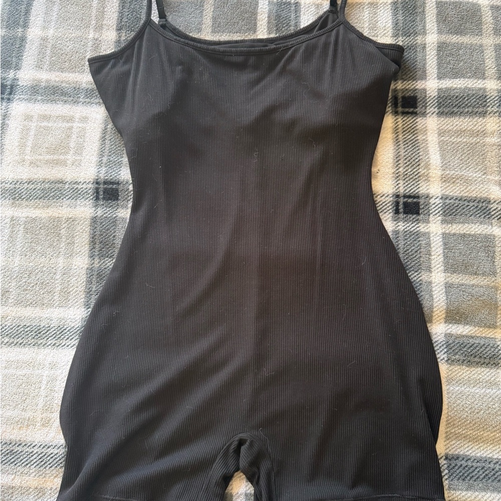 SKIMS Black Soft Lounge Scoop Onesie